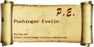 Puchinger Evelin névjegykártya